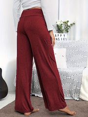  Solid Comfort Wide Leg Pants