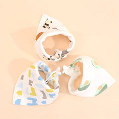 3pcs Baby Bibs Cotton Drooling Scarf Burp Cloths Bandana Bibs
