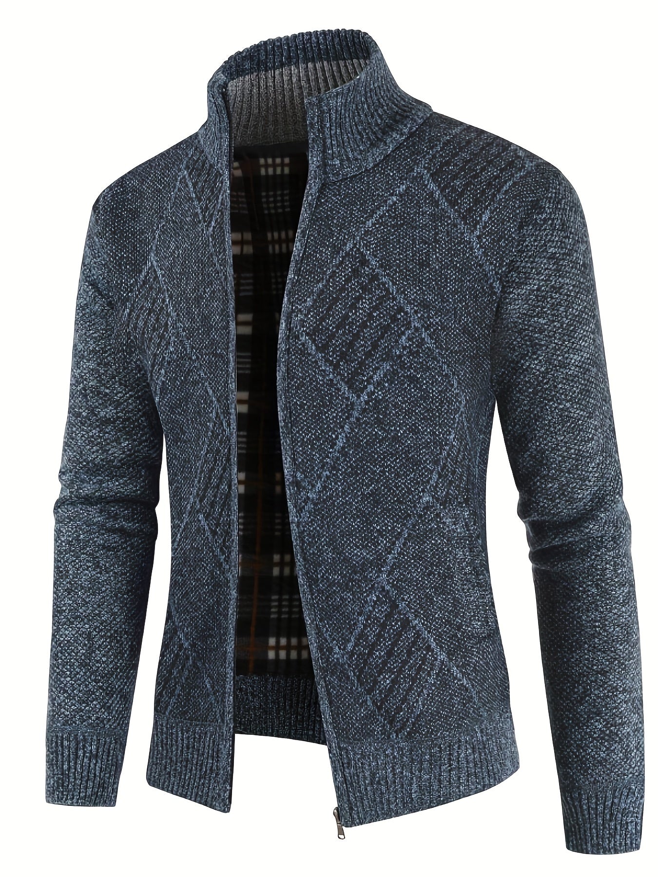 Men's Warm Geometric Pattern Cardigan