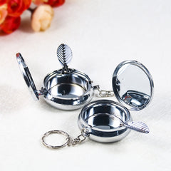 Portable Metal Ashtray Keychain Outdoor Car Smoking Accessory