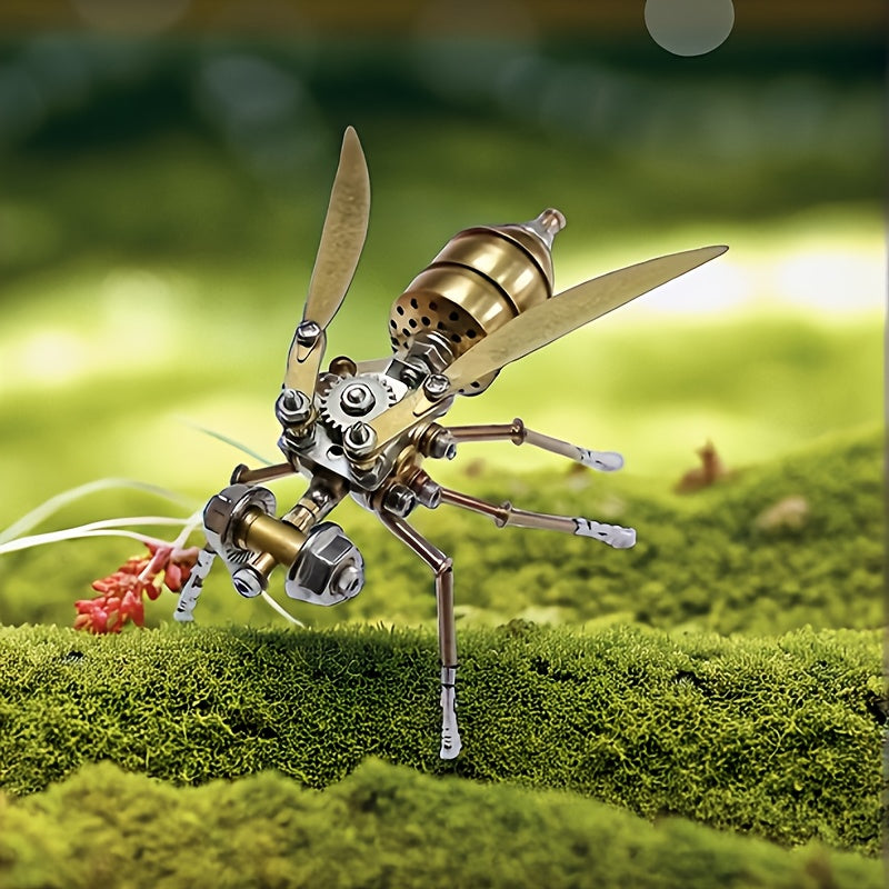 Steampunk Bumblebee Metal Puzzle DIY Assembly Model Kit Golden Insect