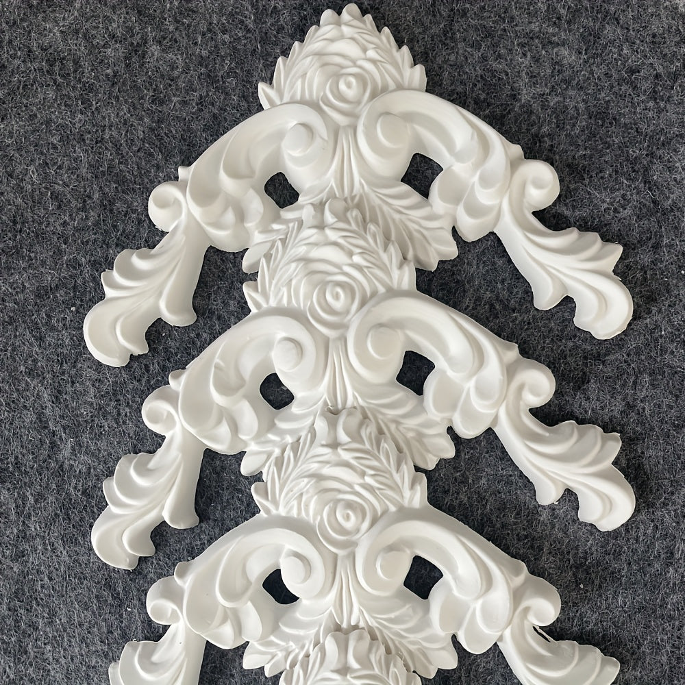 1pc PU French Corner Flower Plaster Decorative Background Wall Decal