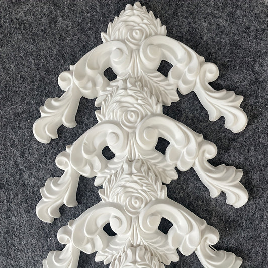 1pc PU French Corner Flower Plaster Decorative Background Wall Decal