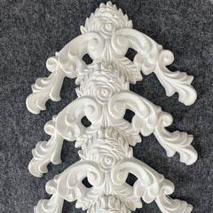 1pc PU French Corner Flower Plaster Decorative Background Wall Decal
