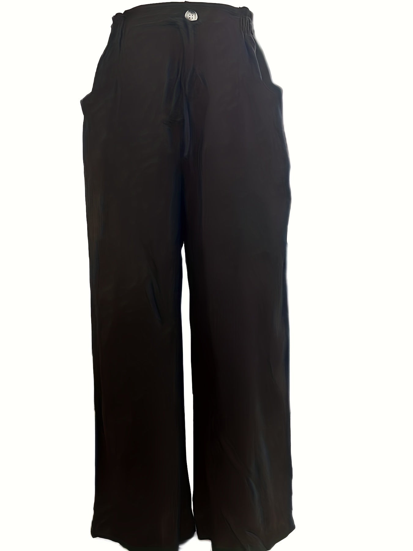 Minimalist Drawstring Wide Leg Pants with Pockets
