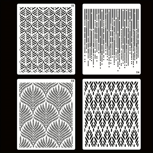 4pcs Wedding Cake Stencils Reusable Cake Decorating Templates DIY Baking