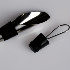 2pcs Wine Pourer And Stopper Set Stainless Steel Wine Aerator Pourer
