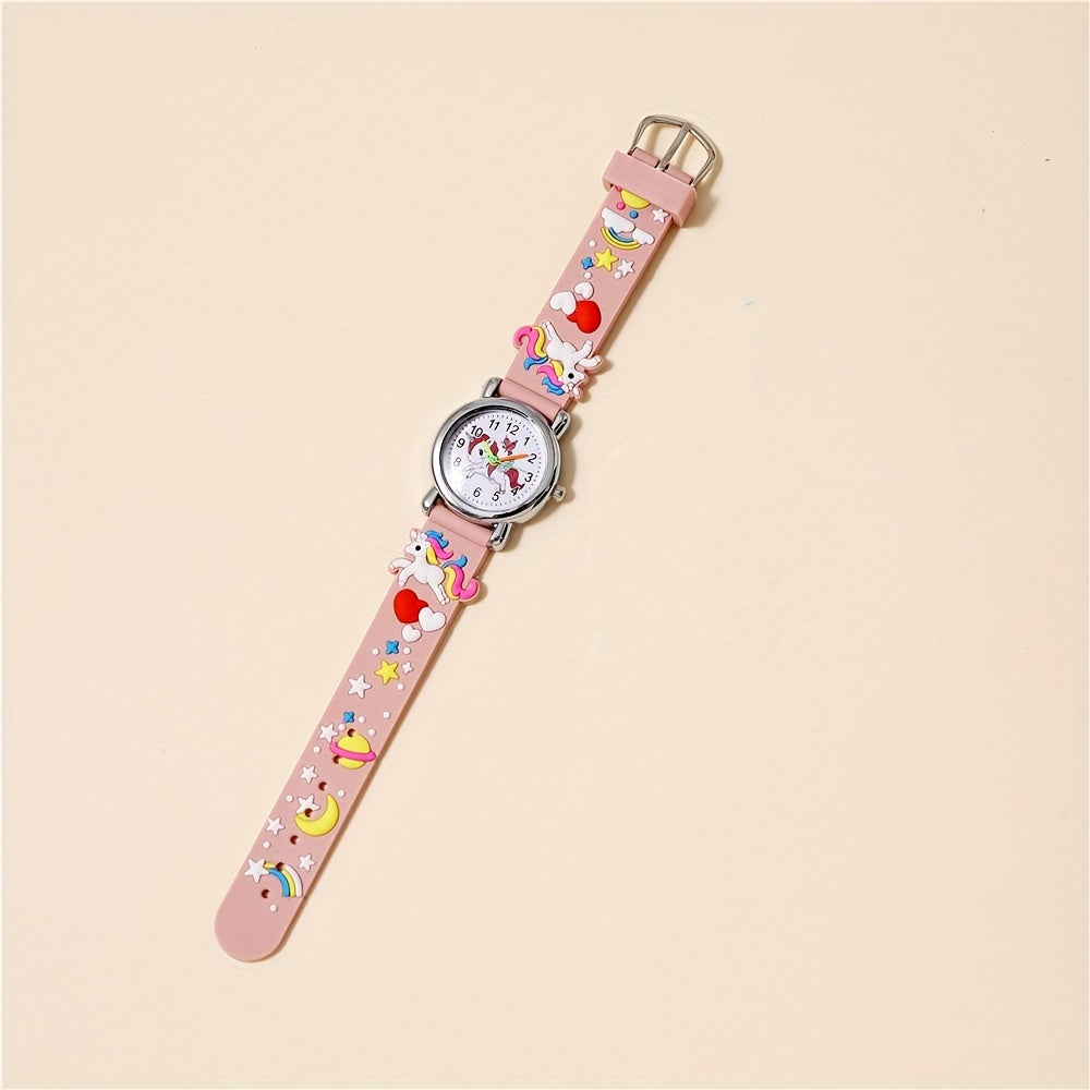 Colorful Unicorn Pattern Kids Watch