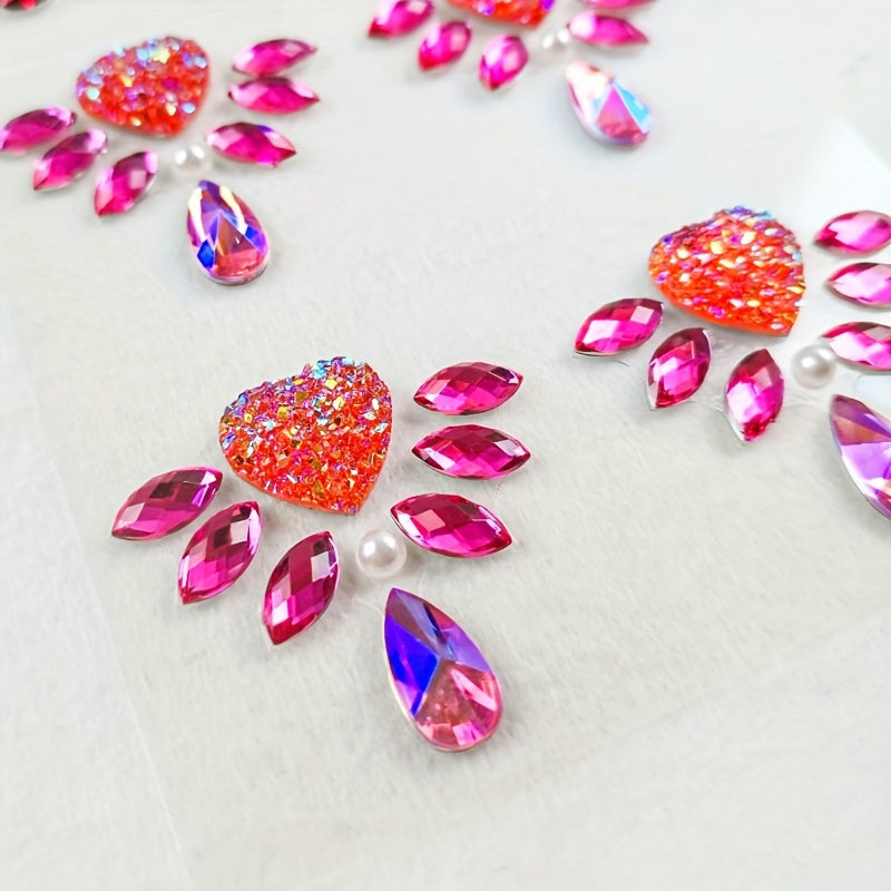 Colorful Rhinestone Forehead Sticker for Festive Performances