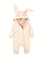 Newborn Bunny Ears Hooded Jumpsuit
