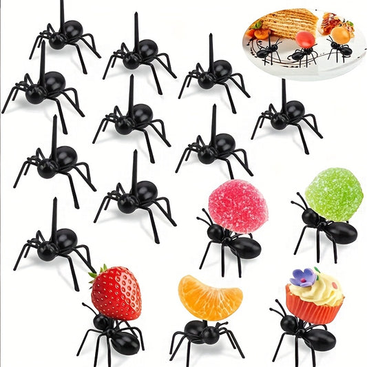 Ant Toothpicks Fruit Dessert Forks Reusable Forks Sticky Tags For Snacks Cakes