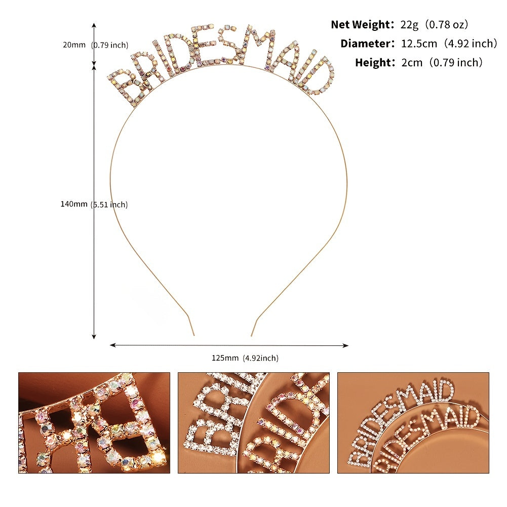 Rhinestone Bridesmaid Hairband Bridal Shower