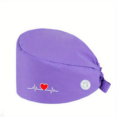 Adjustable Elastic Bouffant Cap with Buttons & Cord