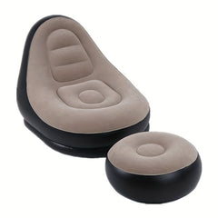 Portable Air Lazy Sofa Inflatable Lounger Air Couch With Footrest