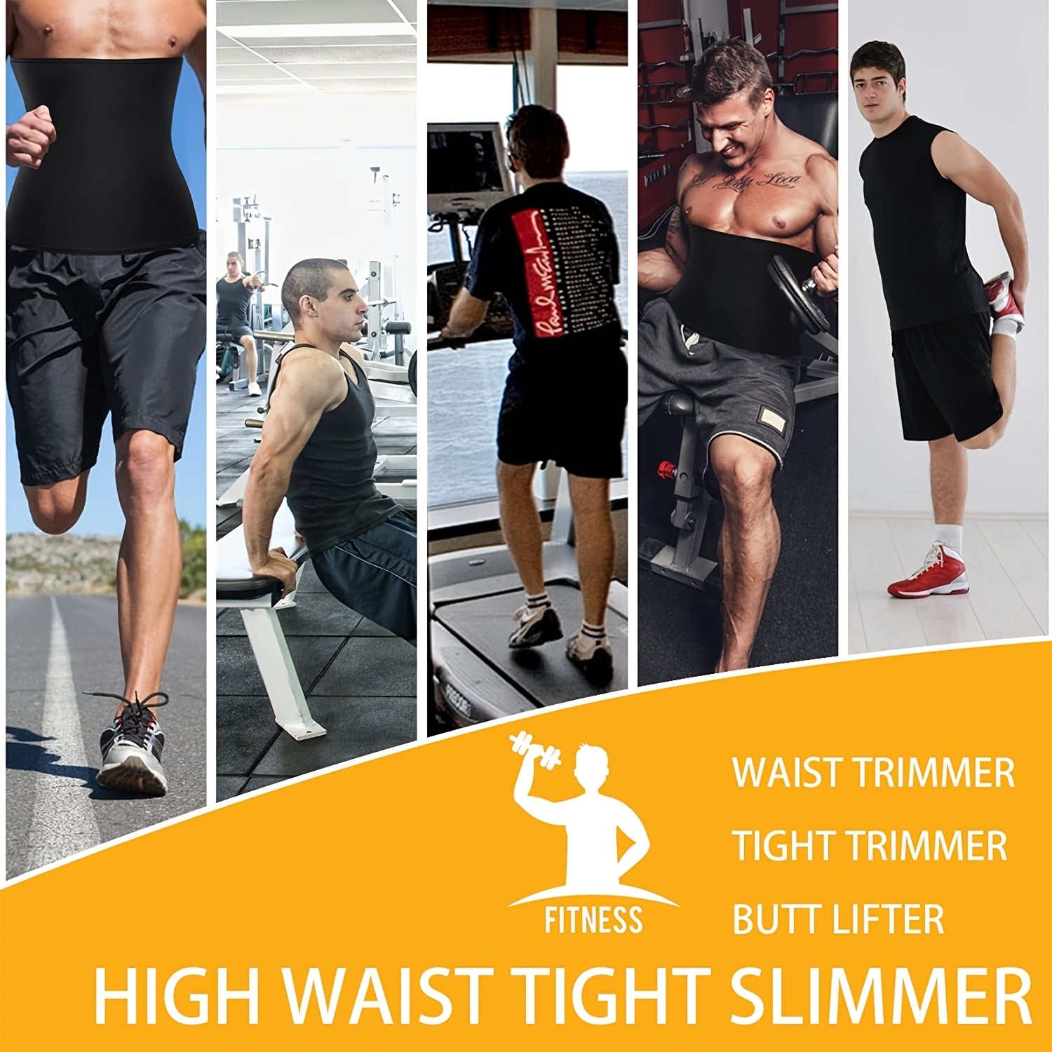 Size Up Waist Trimmer Sauna Ab Belt For Men - American Football