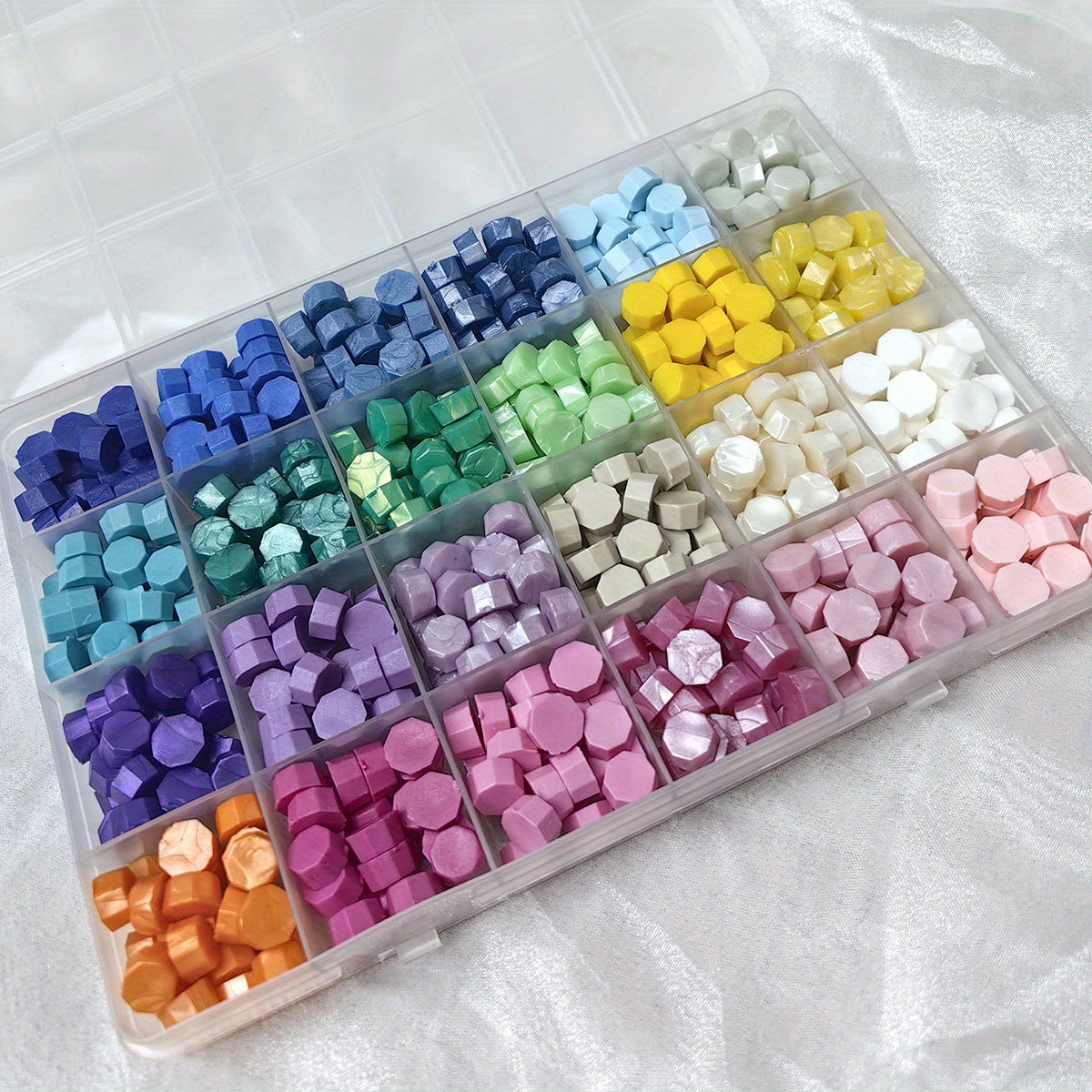 24 Colors Fire Lacquer Wax Pellet Set for Seal Stamp Tools