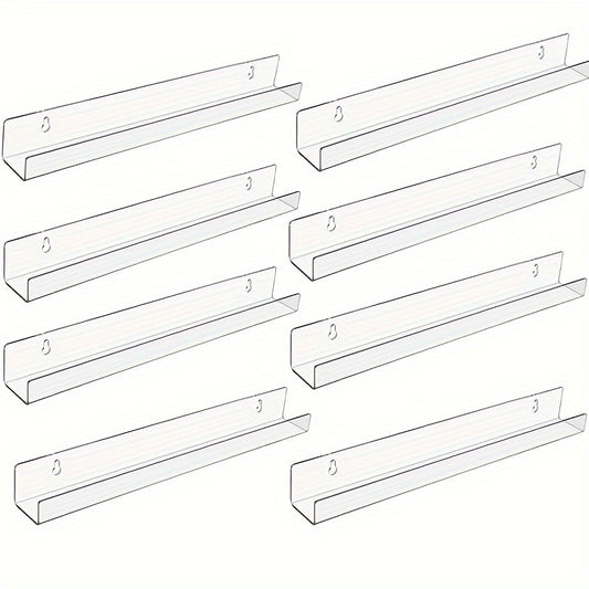 Acrylic Floating Shelf Wall Mounted Storage Shelf Display Rack