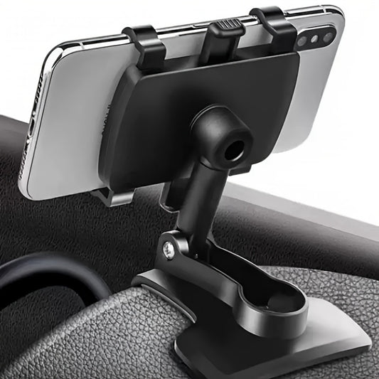 Car Rearview Mirror Navigation Bracket with Mobile Phone Holder
