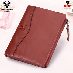 Women's Leather Wallet RFID Blocking Coin Purse Stylish Gift BP812