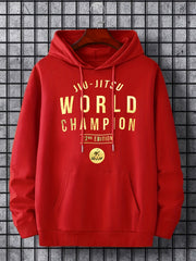 'Jiu Jitsu' Print Hoodie Hoodies For Men Men s Casual Pullover Hooded Sweatshirt