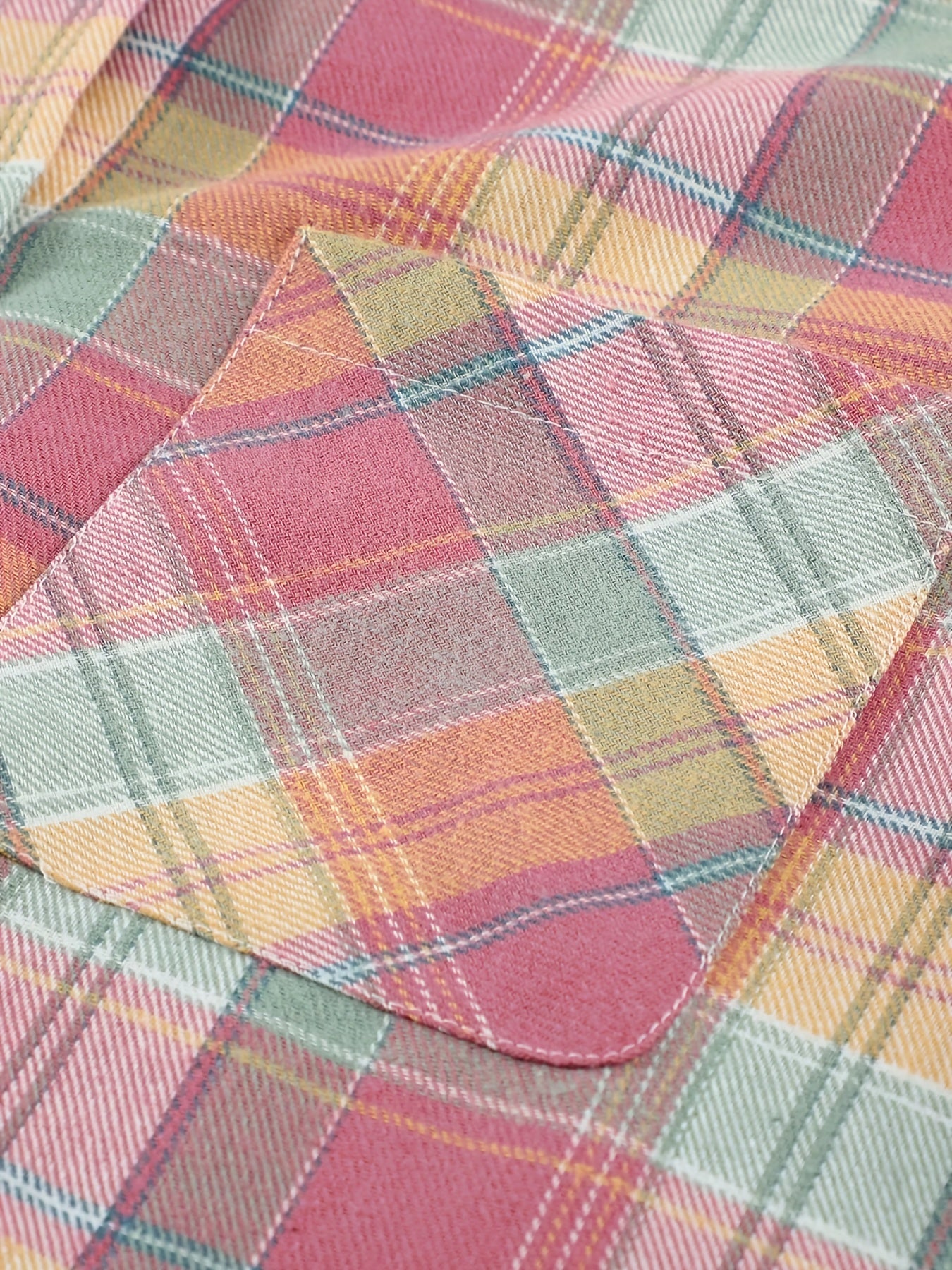  Colorblock Plaid Print Hooded Shacket