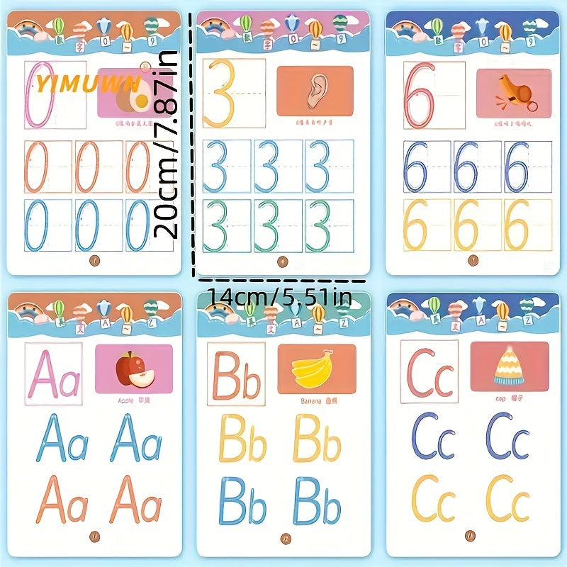 Reusable Magic Tracking Exercise Book Montessori Education Stationery