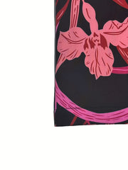 Plus Floral Wide Leg Trousers With Pockets