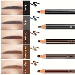 5 Colors Wooden Rod Eyebrow Pencil Drawstring Cut Eyebrow Pencil