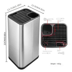 Stainless Steel Knife Holder Shelf Slot Kitchen Storage Rack