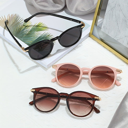 Round Sunglasses Gradient UV400 Sun Shades For Vacation