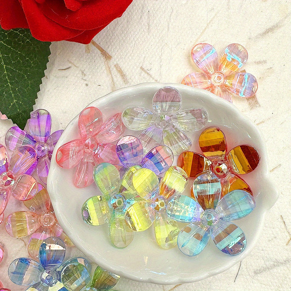 Colorful Flower Petal Jewelry Making Kit - 15pcs