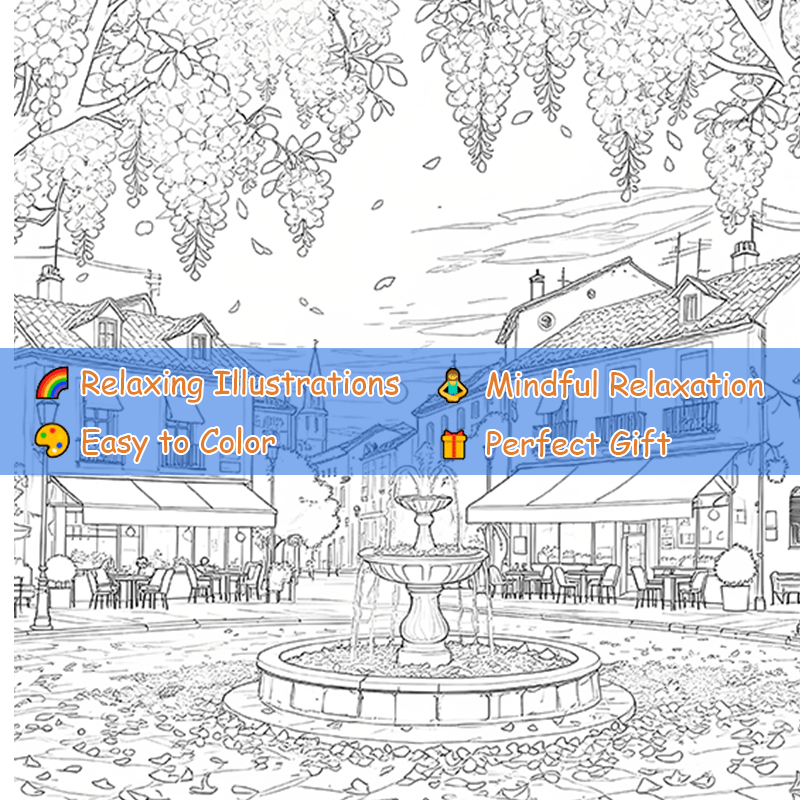 Adult Coloring Book 20x20cm 22 Pages Thickened Paper Deluxe Edition