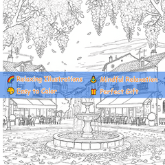 Adult Coloring Book 20x20cm 22 Pages Thickened Paper Deluxe Edition