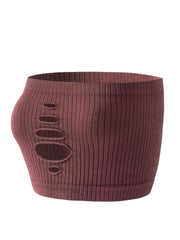 Ribbed Strapless Bandeau Bra Comfy & Soft Stretch Bra Women's Lingerie