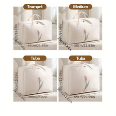 Tulip Print Moving Bag Moisture-proof Storage Bag