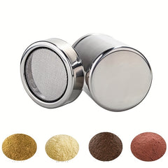 16pcs Cappuccino Shape Coffee Stencils Mesh Shaker Sugar Shaker With Lid