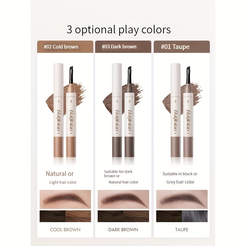 Long Lasting Waterproof Eyebrow Cream Stick with Matching Brush