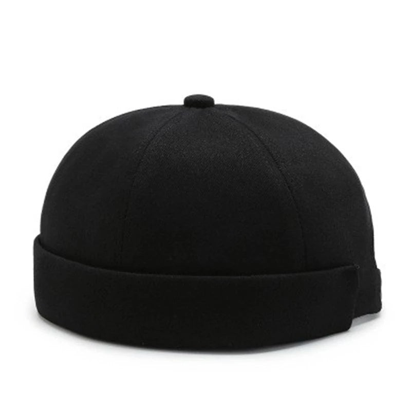 Solid Colour Docker Hat Vintage Style Beanie