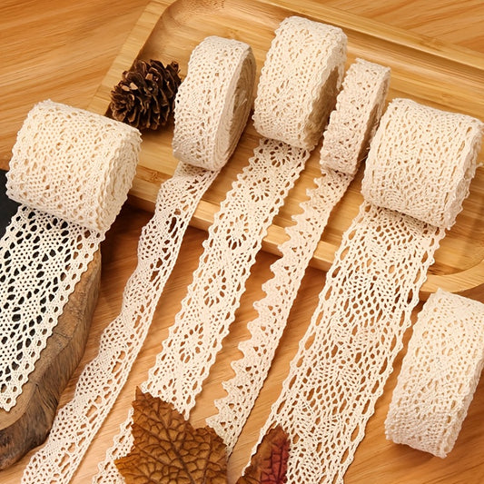 Vintage Style Hollow Lace Ribbon Cotton Trim for Wedding DIY