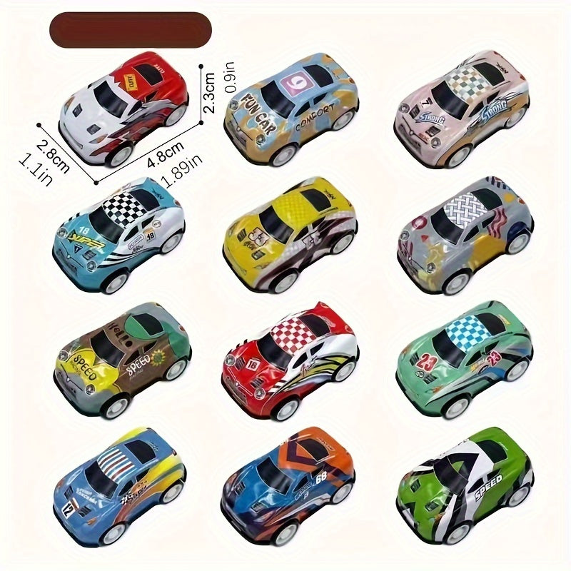 4pcs Mini Pull Back Cars Plastic Car Toy Set For Kids Birthday Party