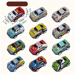 4pcs Mini Pull Back Cars Plastic Car Toy Set For Kids Birthday Party