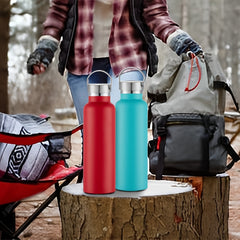 20oz Insulated Water Bottle Steel Lid BPA Free