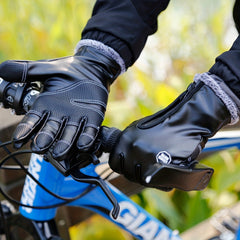 Winter Cycling Gloves Full Finger Waterproof Windproof Antiskid Touch Screen