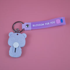 Mini Flower Graphics Bear Keychain Utility Knife for DIY Cutting
