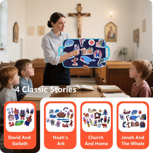 Interactive Learning Felt Story Board Set - Bible Theme Church & Home