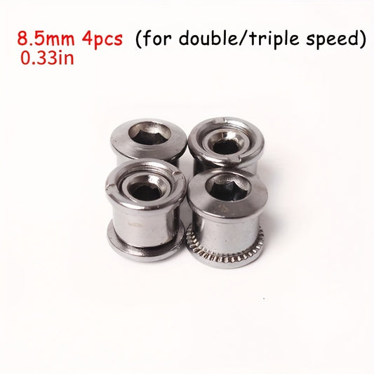 4PCS Titanium Plated Bike Chainring Bolts 6.5 8.5mm Crank Screw