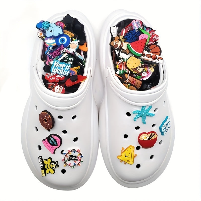 Random Funny Shoe Charms Decoration 12/22/52/102pcs