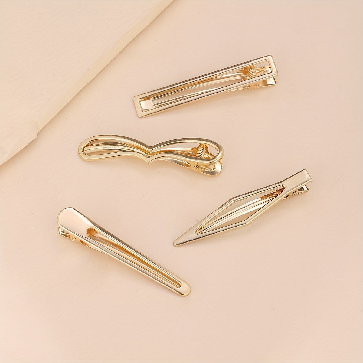 Metal Geometric Hair Clip Bangs Clip Duck Billed Hair Accessory