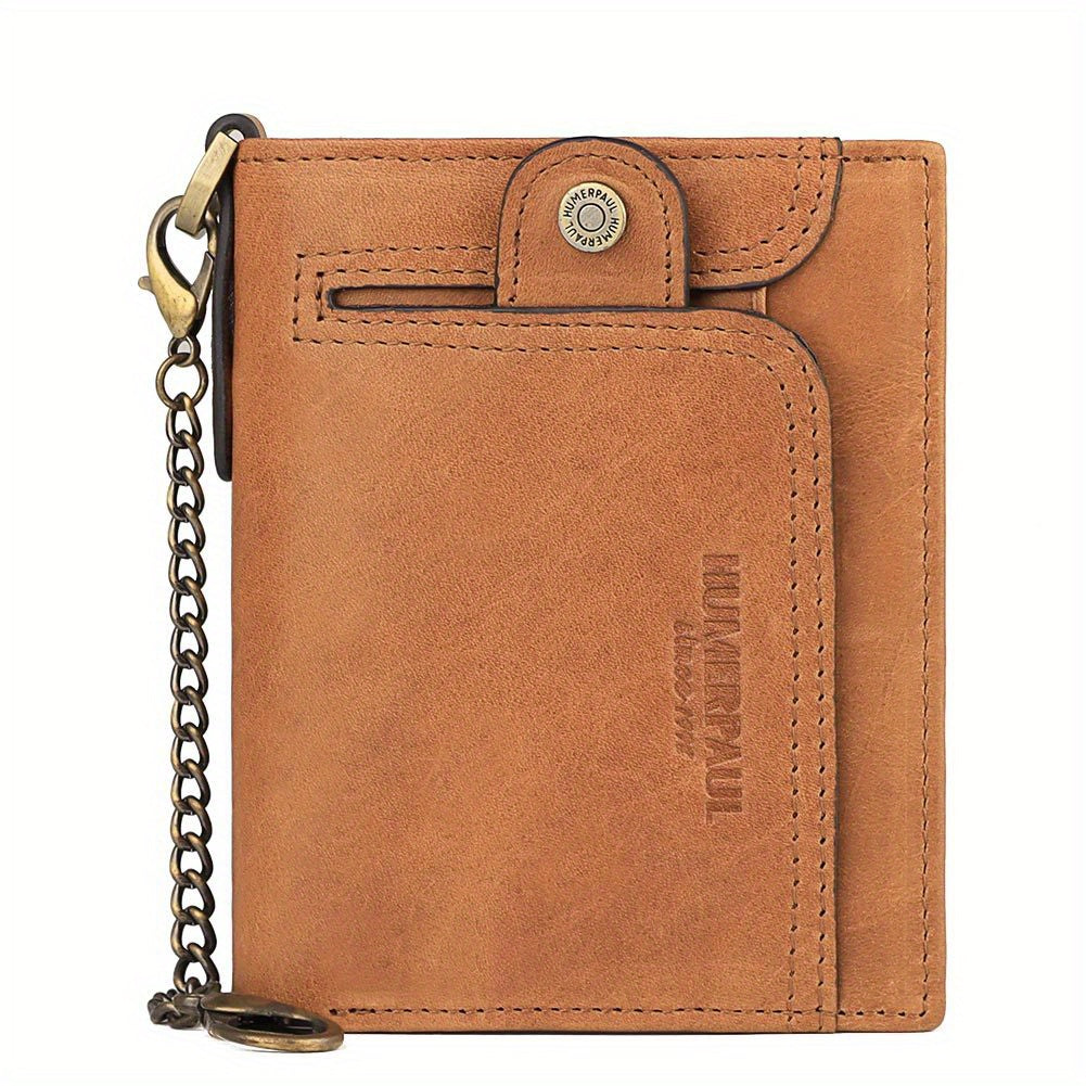 HUMERPAUL Leather Men's Wallet with Multi Function ID Credit Card Holder