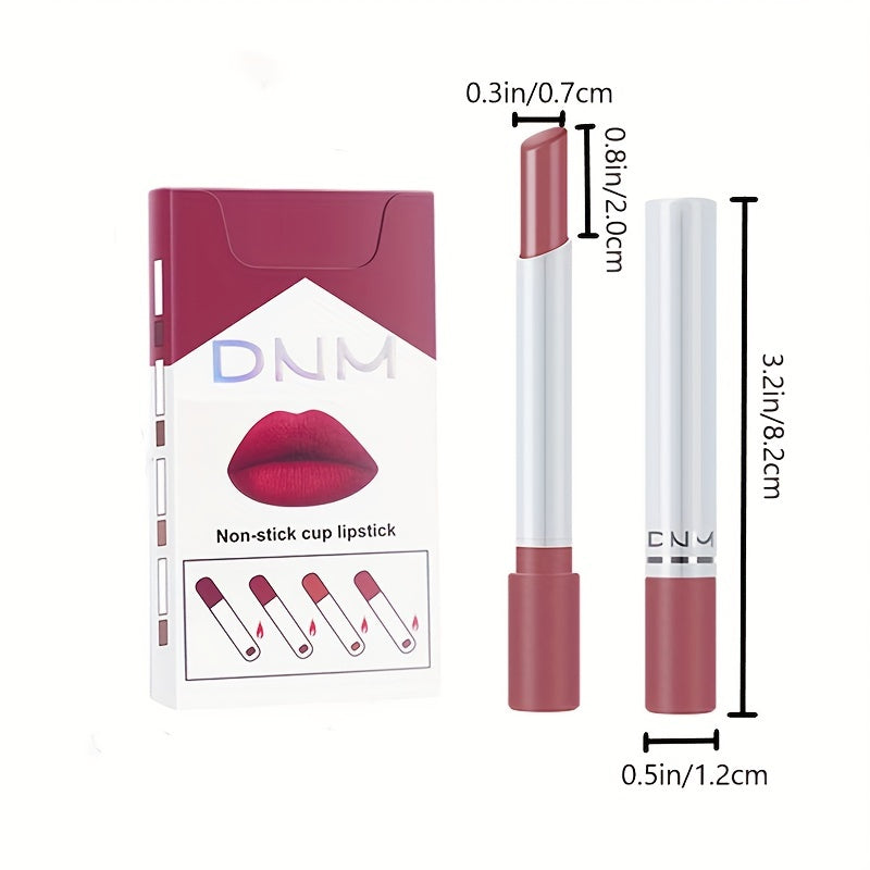 4 Pcs Cig Lipstick Kit Lip Balm High Pigmented Smudge Proof Lip Gloss Set